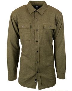 Burnside BU8200 - Men's Solid Flannel Shirt Army