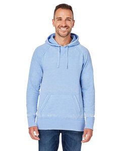 J. America JA8915 - Adult Vintage Zen Fleece Pullover Hooded Sweatshirt Chambray