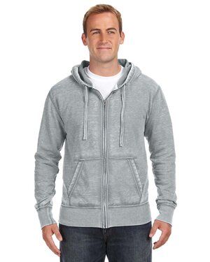 J. America JA8916 - Adult Vintage Zen Full-Zip Fleece Hooded Sweatshirt