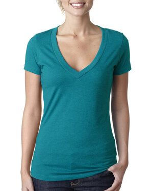 Next Level Apparel 6640 - Ladies CVC Deep V-Neck T-Shirt