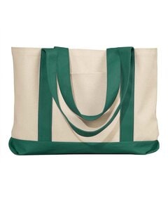 Liberty Bags 8869 - Leeward Canvas Tote Natural/For Grn