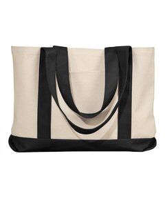 Liberty Bags 8869 - Leeward Canvas Tote Natural/Black