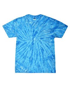 Tie-Dye CD110Y - Youth 5.4 oz., 100% Cotton Twist Tie-Dyed T-Shirt Neon Blueberry
