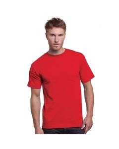 Bayside BA3015 - Unisex Union-Made 6.1 oz.Cotton Pocket T-Shirt Red