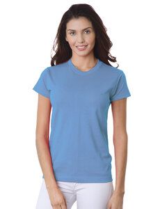 Bayside BA3325 - Ladies 6.1 oz., 100% Cotton T-Shirt Carolina Blue