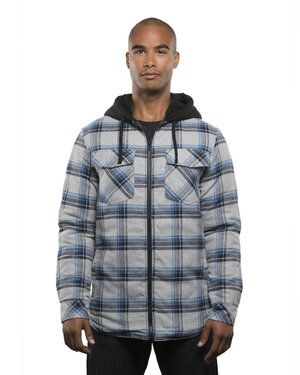 Burnside B8620 - Mens Hooded Flannel Jacket