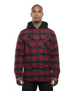 Burnside B8620 - Mens Hooded Flannel Jacket