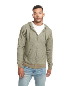 Next Level Apparel 9600 - Adult Pacifica Denim Fleece Full-Zip Hooded Sweatshirt Military Green
