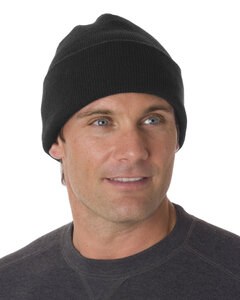 Bayside BA3825 - 100% Acrylic Knit Cuff Beanie Black