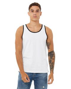 Bella+Canvas 3480 - Unisex Jersey Tank  White/Black