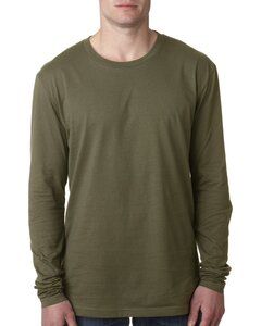 Next Level Apparel N3601 - Men's Cotton Long-Sleeve Crew Military Green