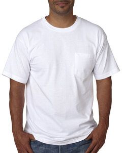 Bayside BA5070 - Adult Short-Sleeve T-Shirt with Pocket White