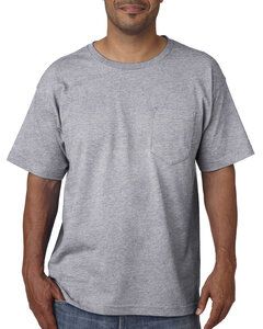 Bayside BA5070 - Adult Short-Sleeve T-Shirt with Pocket Dark Ash