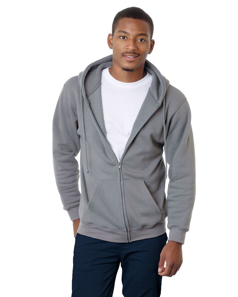 Bayside BA900 - Adult  9.5oz., 80% cotton/20% polyester Full-Zip Hooded Sweatshirt