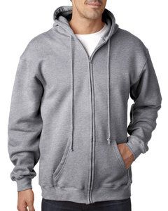 Bayside BA900 - Adult  9.5oz., 80% cotton/20% polyester Full-Zip Hooded Sweatshirt Dark Ash