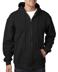 Bayside BA900 - Adult  9.5oz., 80% cotton/20% polyester Full-Zip Hooded Sweatshirt Black