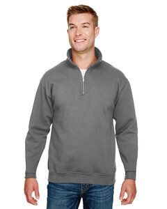 Bayside BA920 - Unisex 9.5 oz., 80/20 Quarter-Zip Pullover Sweatshirt Charcoal