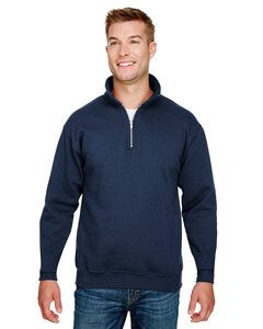 Bayside BA920 - Unisex 9.5 oz., 80/20 Quarter-Zip Pullover Sweatshirt Navy