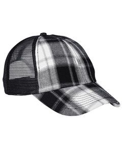 Adams VB101 - Vibe Cap White/Blk Plaid