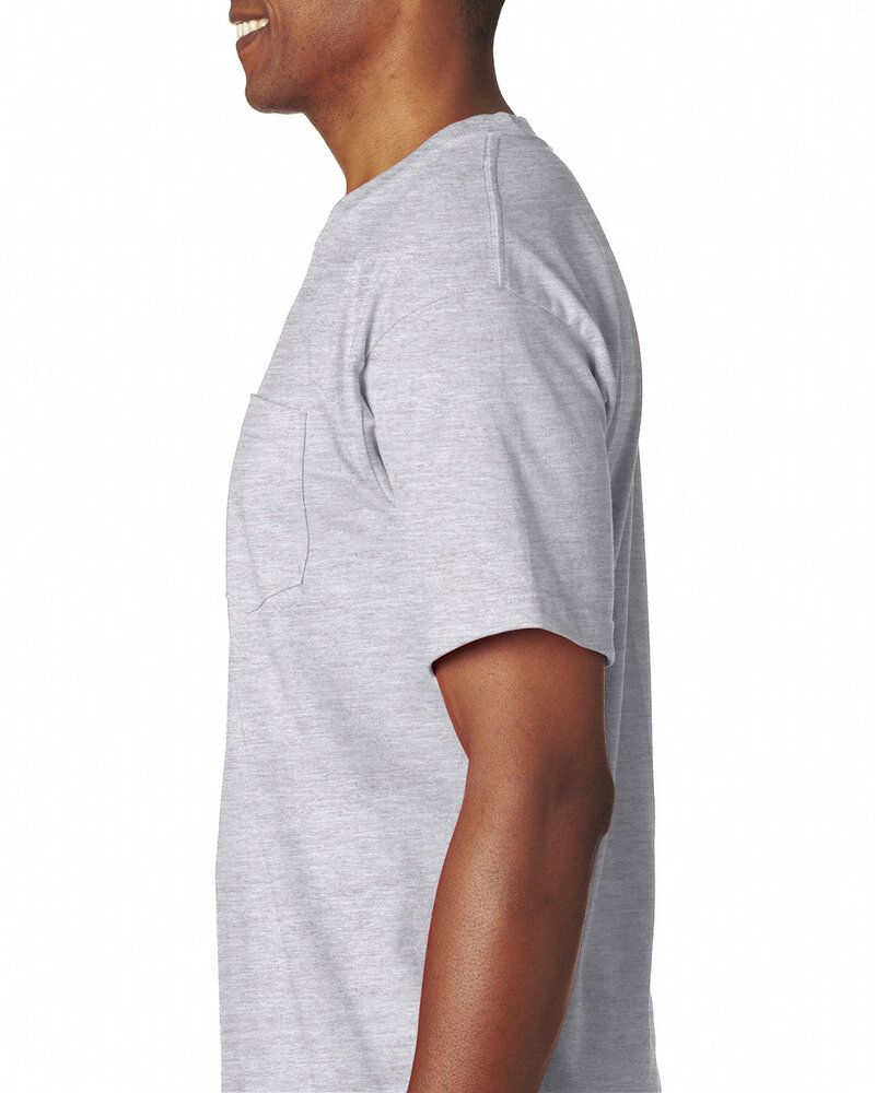 Bayside BA7100 - Adult 6.1 oz., 100% Cotton Pocket T-Shirt