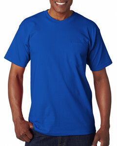 Bayside BA7100 - Adult 6.1 oz., 100% Cotton Pocket T-Shirt Royal Blue