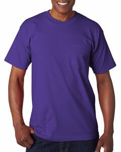 Bayside BA7100 - Adult 6.1 oz., 100% Cotton Pocket T-Shirt Purple