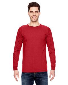 Bayside BA6100 - Adult 6.1 oz., 100% Cotton Long Sleeve T-Shirt Red