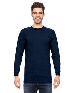 Bayside BA6100 - Adult 6.1 oz., 100% Cotton Long Sleeve T-Shirt Navy