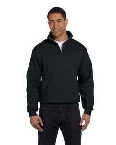 Jerzees 995M - Adult NuBlend® Quarter-Zip Cadet Collar Sweatshirt Black