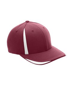Team 365 ATB102 - by Flexfit Adult Pro-Formance® Front Sweep Cap Sp Maroon/Wht