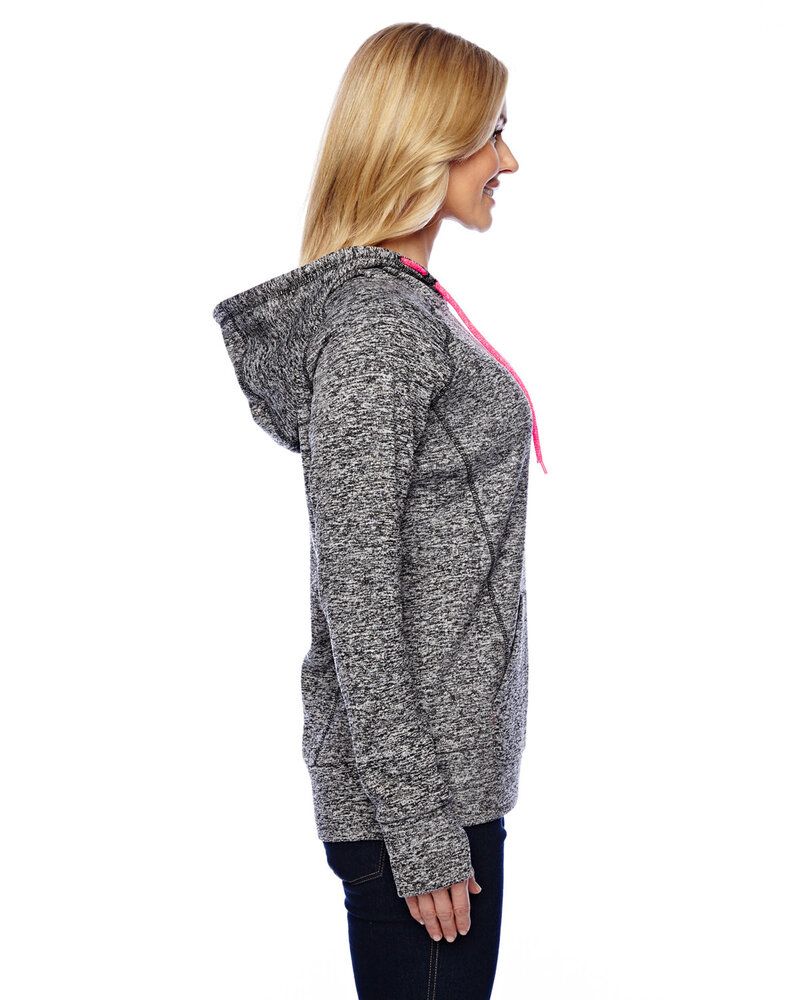 J. America JA8616 - Ladies Cosmic Contrast Fleece Hooded Sweatshirt