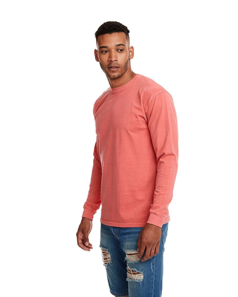 Next Level Apparel 7451 - Adult Inspired Dye Long-Sleeve Crew with Pocket