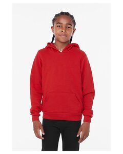 Bella+Canvas 3719Y - Youth Sponge Fleece Pullover Hooded Sweatshirt Red