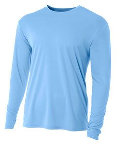 A4 NB3165 - Youth Long Sleeve Cooling Performance Crew Shirt Light Blue