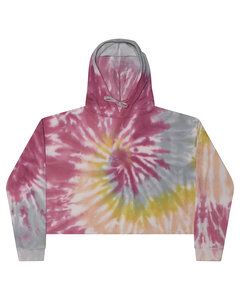 Tie-Dye CD8333 - Ladies Cropped Hooded Sweatshirt Desert Rose