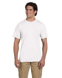 Gildan G830 - Adult 50/50 Pocket T-Shirt White