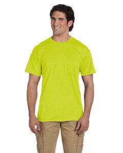 Gildan G830 - Adult 50/50 Pocket T-Shirt Safety Green