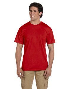 Gildan G830 - Adult 50/50 Pocket T-Shirt Red