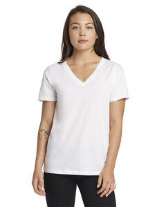 Next Level Apparel 3940 - Ladies Relaxed V-Neck T-Shirt White
