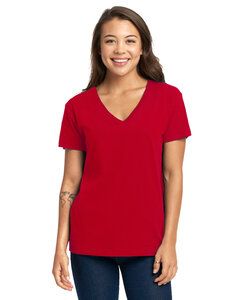 Next Level Apparel 3940 - Ladies Relaxed V-Neck T-Shirt Red