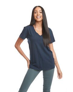 Next Level Apparel 3940 - Ladies Relaxed V-Neck T-Shirt Midnight Navy