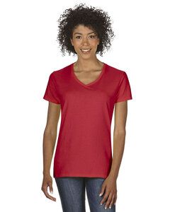 Gildan G500VL - Ladies Heavy Cotton V-Neck T-Shirt Red