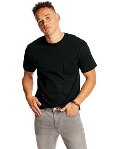 Hanes 5190P - Adult Beefy-T® with Pocket Black