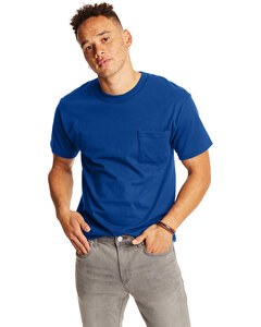 Hanes 5190P - Adult Beefy-T® with Pocket Deep Royal