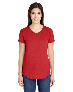 Gildan 6750L - Ladies Triblend T-Shirt Heather Red