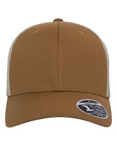 Yupoong 110MT - Flexfit 110® Adult Adjustable Mesh Cap Caramel/Khaki