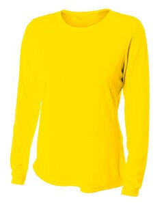 A4 NW3002 - Ladies Long Sleeve Cooling Performance Crew Shirt Safety Yellow