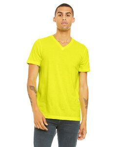 Bella+Canvas 3005CVC - Unisex CVC Jersey V-Neck T-Shirt Neon Yellow