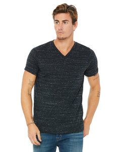 Bella+Canvas 3655C - Unisex Textured Jersey V-Neck T-Shirt Black Marble