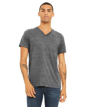 Bella+Canvas 3655C - Unisex Textured Jersey V-Neck T-Shirt